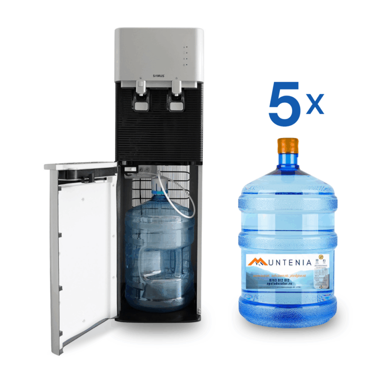 Abonamente apa plata 19 litri - Pachet MUNTENIA cu bidoane de 19 litri și dozator pentru birou sau familie numeroasă